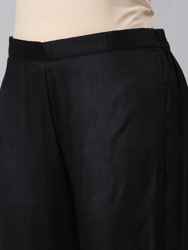 Neerus Women Beige Kurta and Trousers With Dupatta