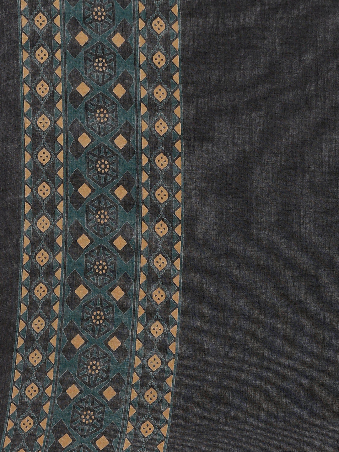 Neerus Black printed anarkali suit set - detail view 5