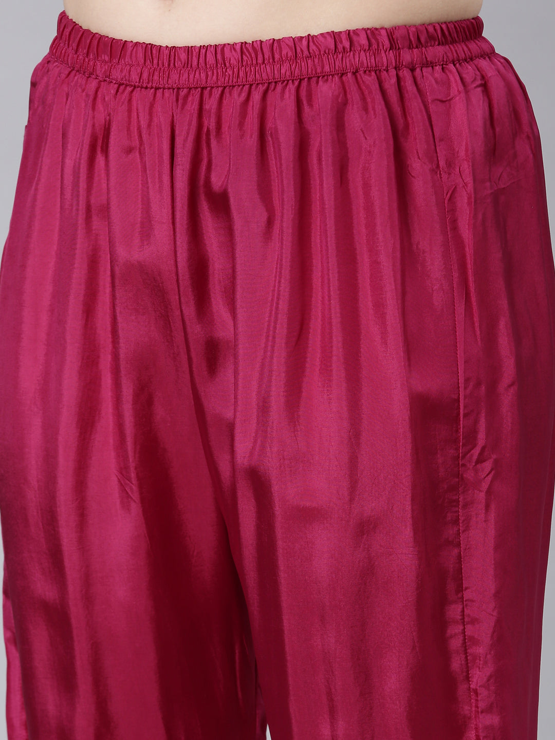 Neerus Multi crepe printed flared kurta set - detail view 3