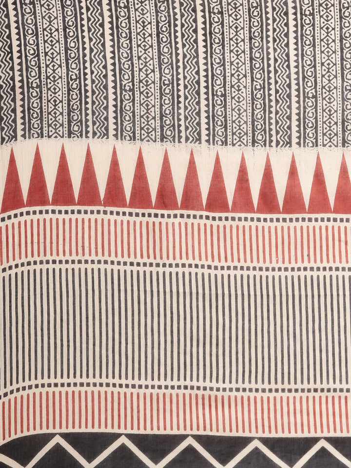 Neerus Black Printed Straight Kurta and Trousers With Dupatta