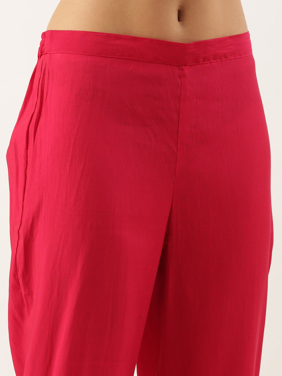 Neerus Pink silk kurta set - detail view 4