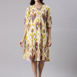 Lemon Cotton Flex Printed Kurta