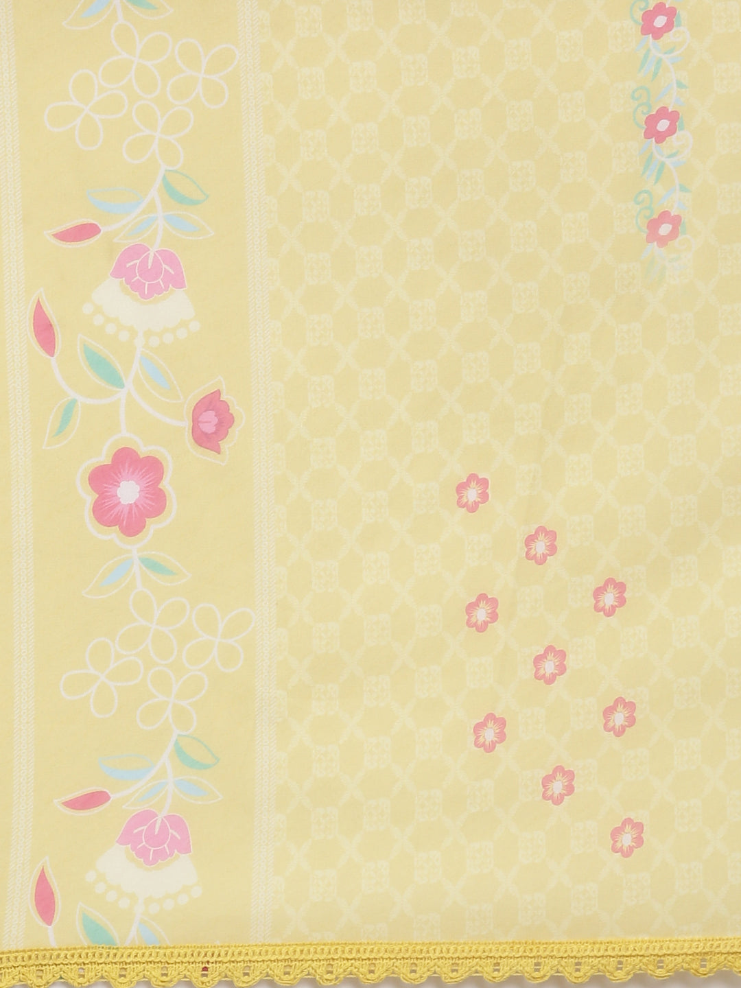 Neerus Yellow Chikankari Anarkali Suit Set - detail view 5