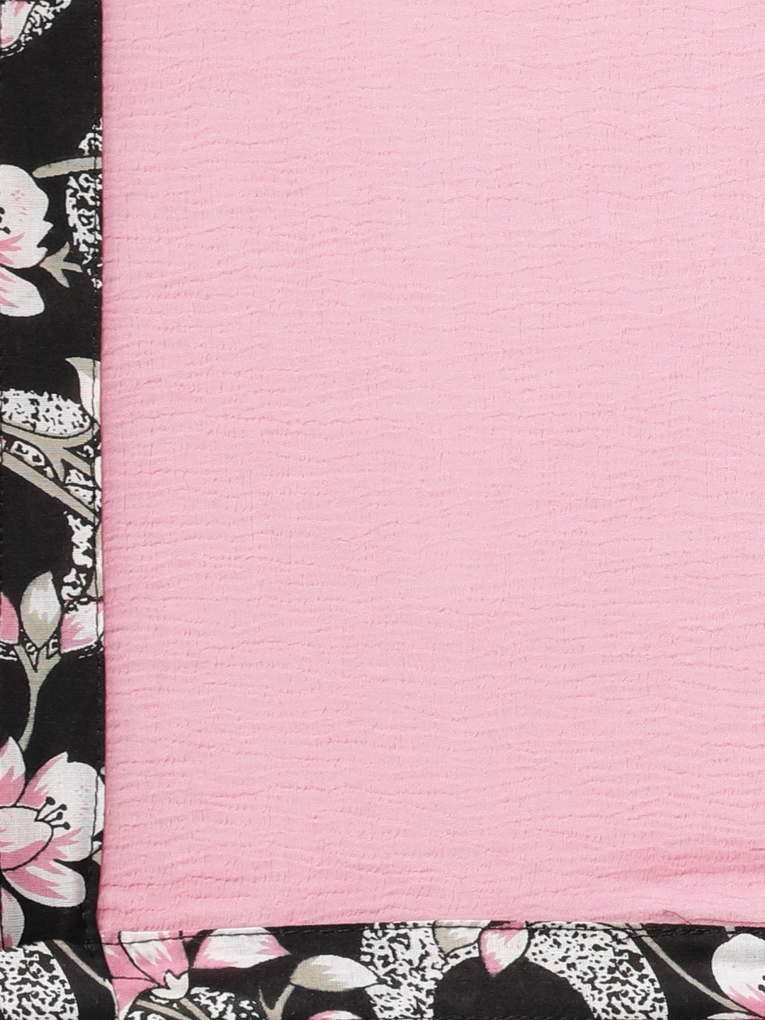 Neerus Black cotton printed suit set - detail view 5