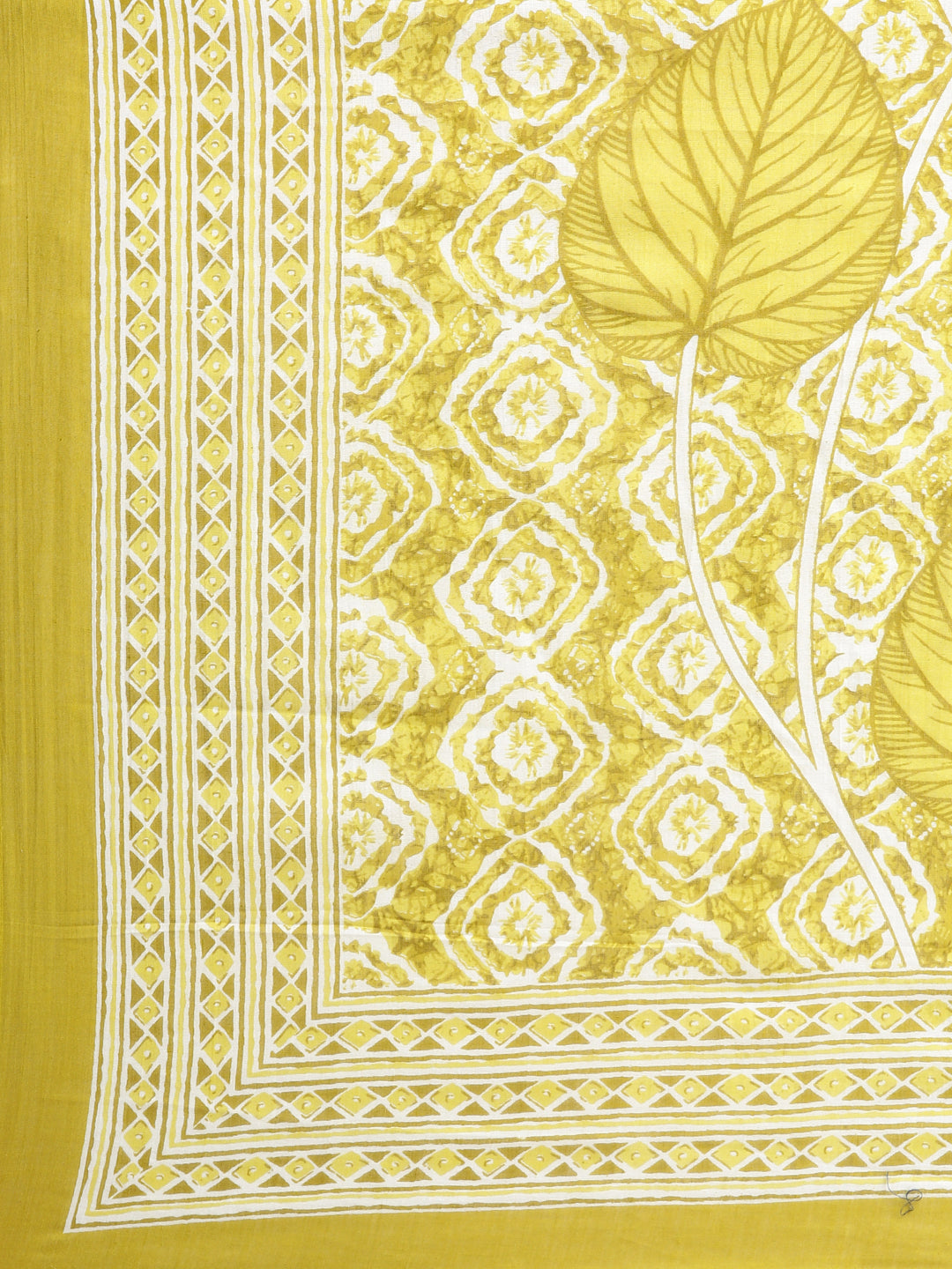 Neerus Green cotton printed anarkali suit set - detail view 5