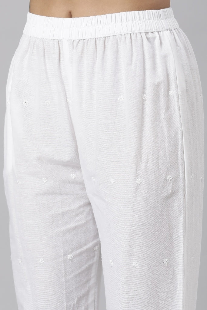 Neerus Yellow cotton printed suit set - detail view 4