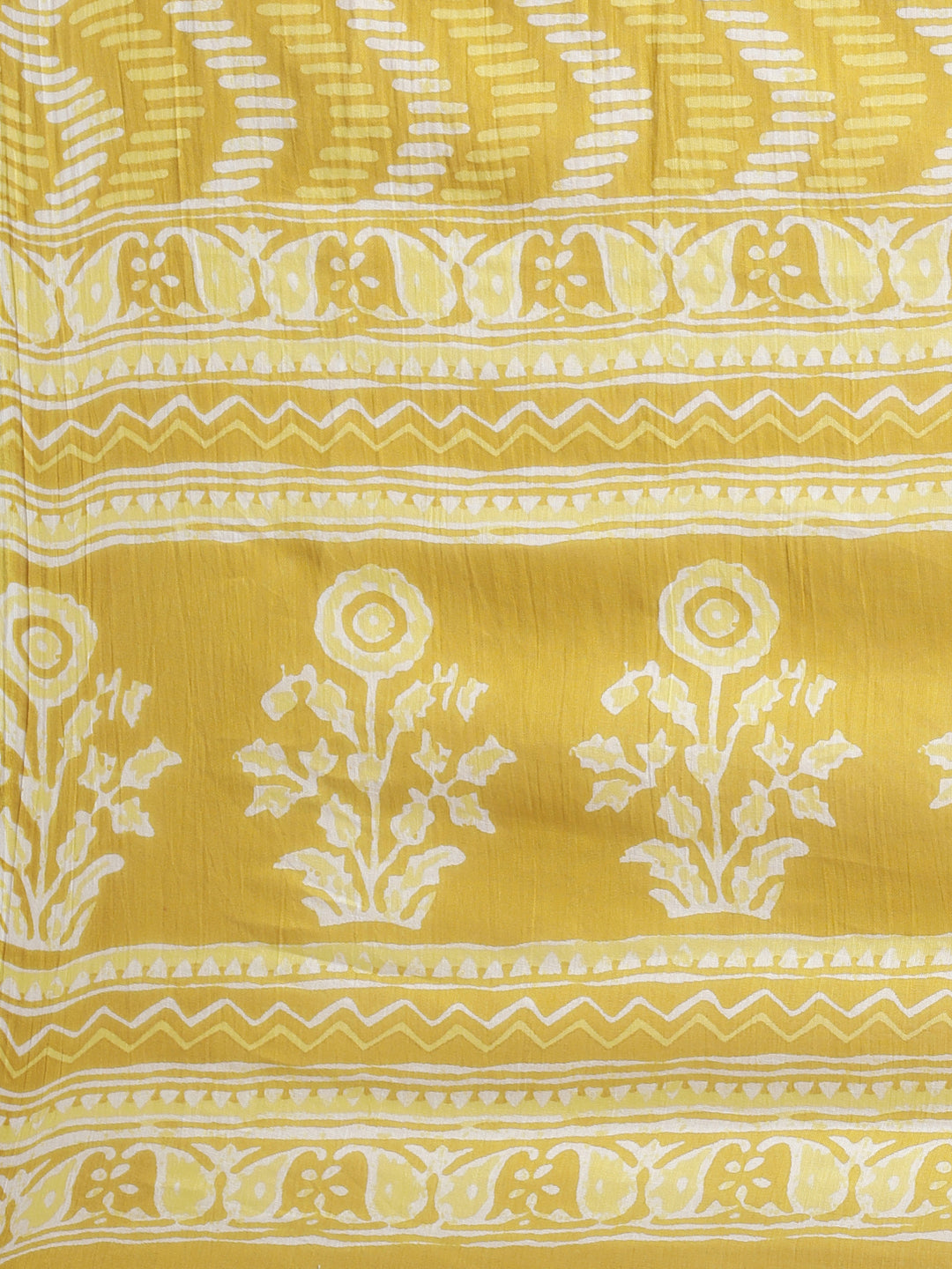 Neerus Yellow cotton printed suit set - detail view 5