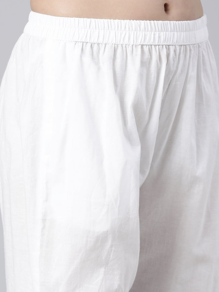 Neerus Black Regular Straight Chevron Kurti And  Palazzos With Dupatta