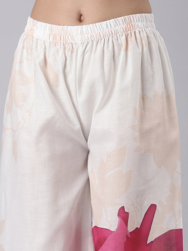 Magenta Muslin C Cut Two Piece Set