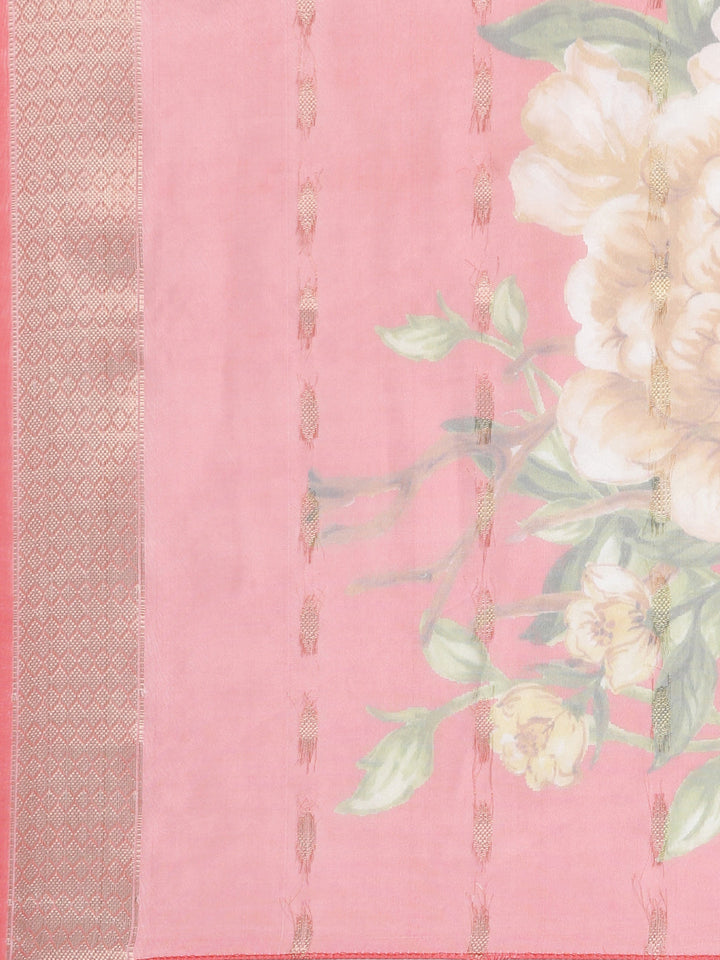 Neerus Red Solid Straight Kurta and Trousers With Dupatta