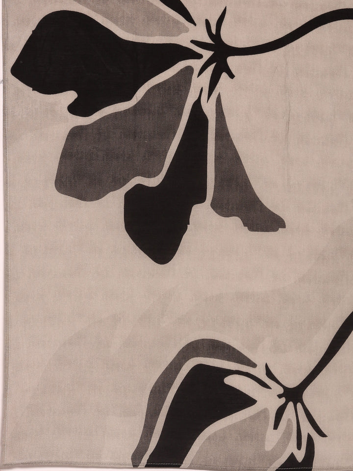 Neerus Grey muslin digital printed suit set - detail view 4