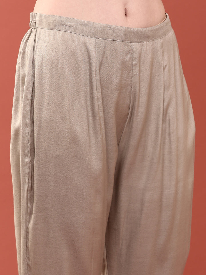 Neerus Grey muslin digital printed suit set - detail view 3
