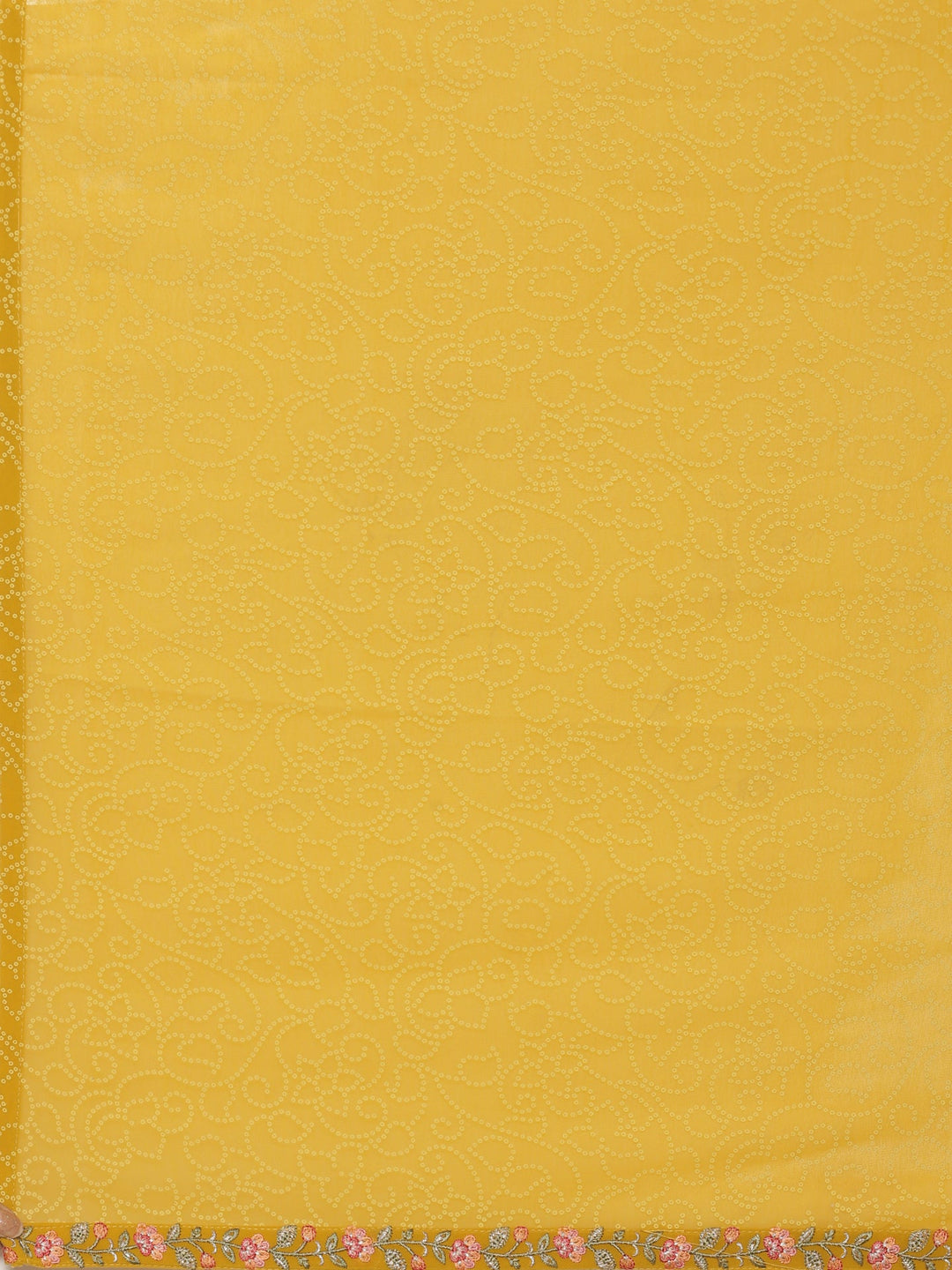 Neerus Yellow georgette embellished Anarkali suit set - detail view 4