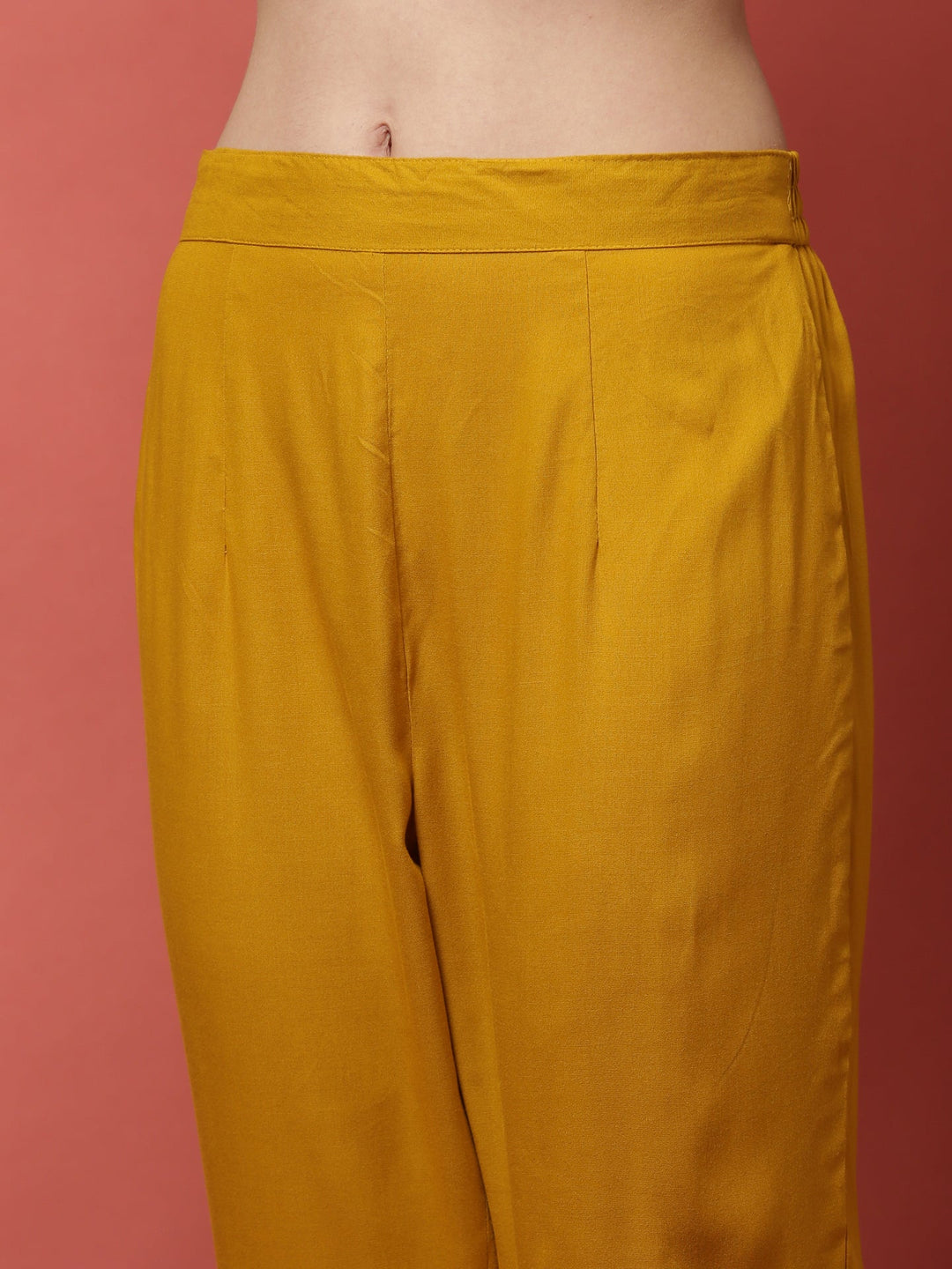 Neerus Yellow georgette embellished Anarkali suit set - detail view 3