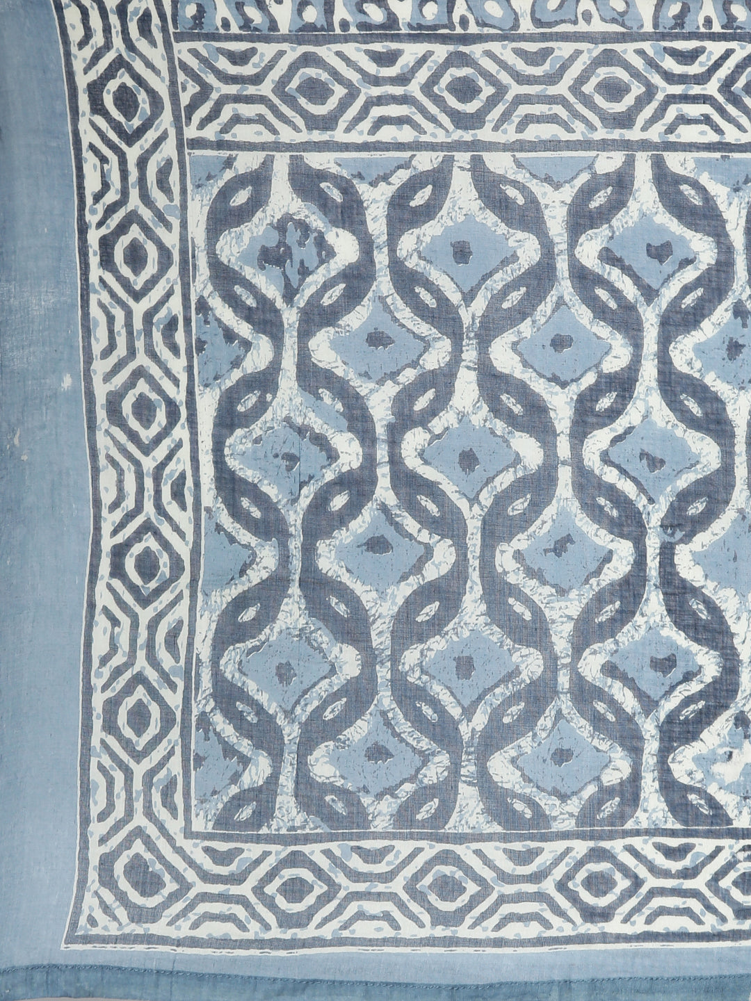 Neerus Blue cotton printed Anarkali suit set - detail view 4