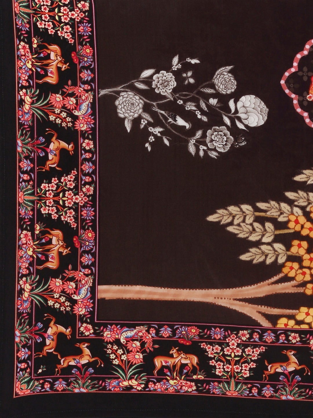 Neerus Black crepe hand embroidered suit set - detail view 4