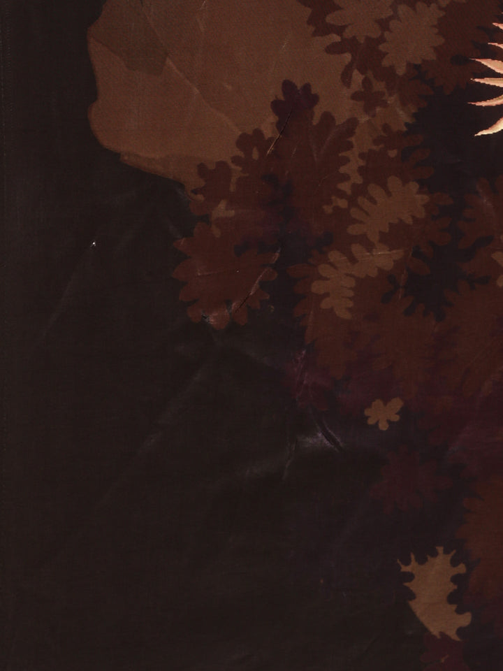 Neerus Brown crepe digital printed suit set - detail view 6