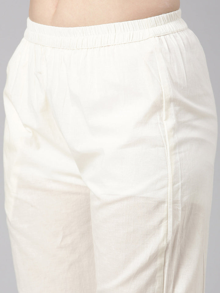 Neerus Yellow Printed Straight Kurta and Trousers With Dupatta