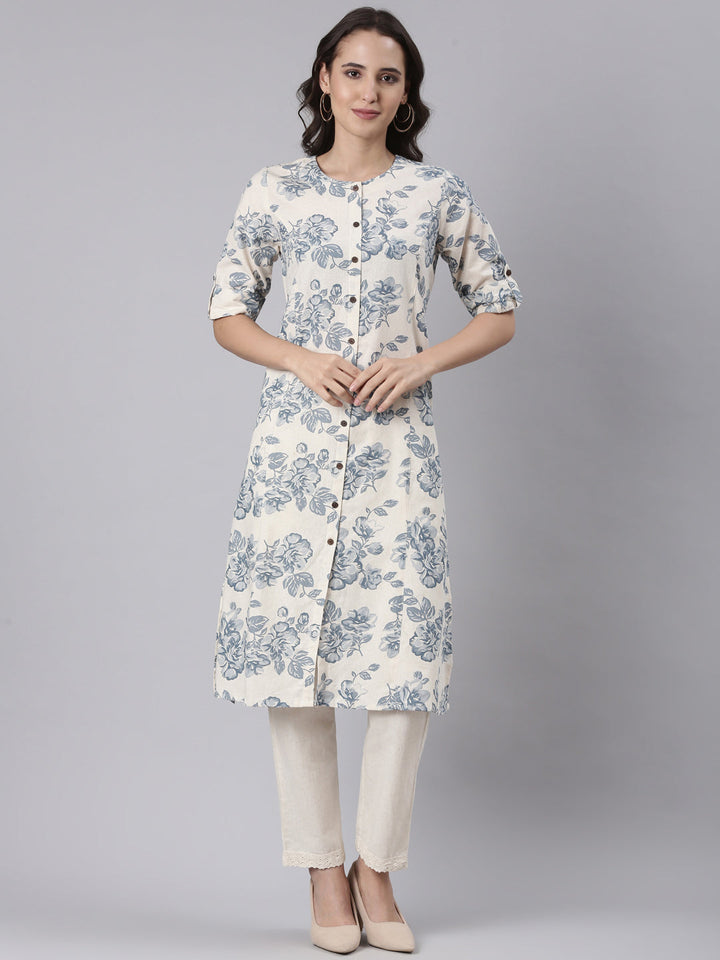 Blue Flex Printed Kurta