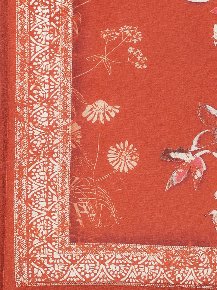 Neerus Orange silk suit set - detail view 4