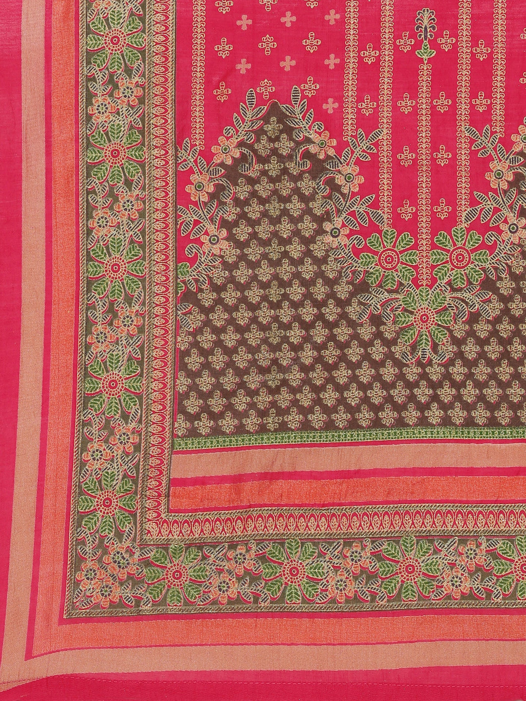 Neerus Pink silk printed suit set - detail view 4