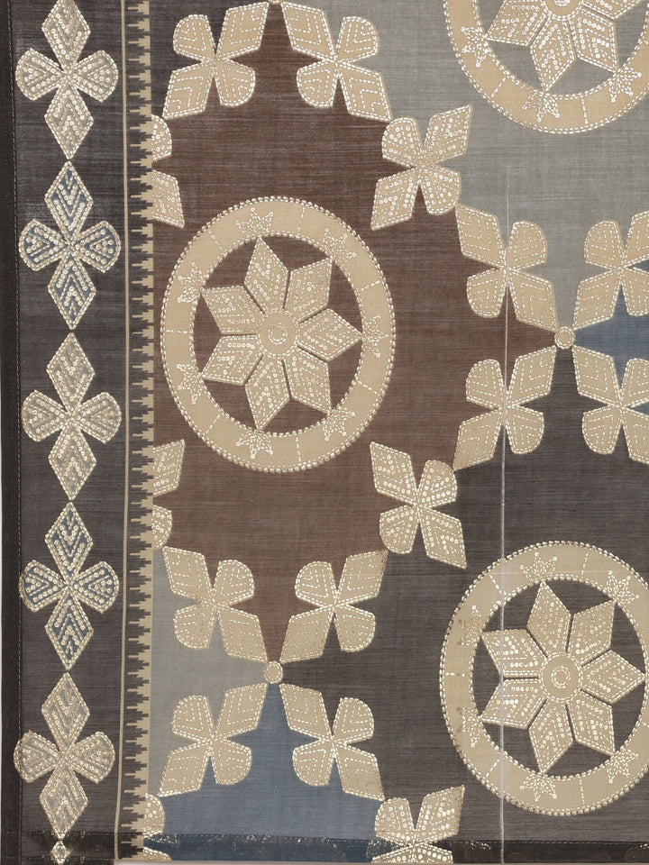 Neerus Grey muslin solid suit set - detail view 4
