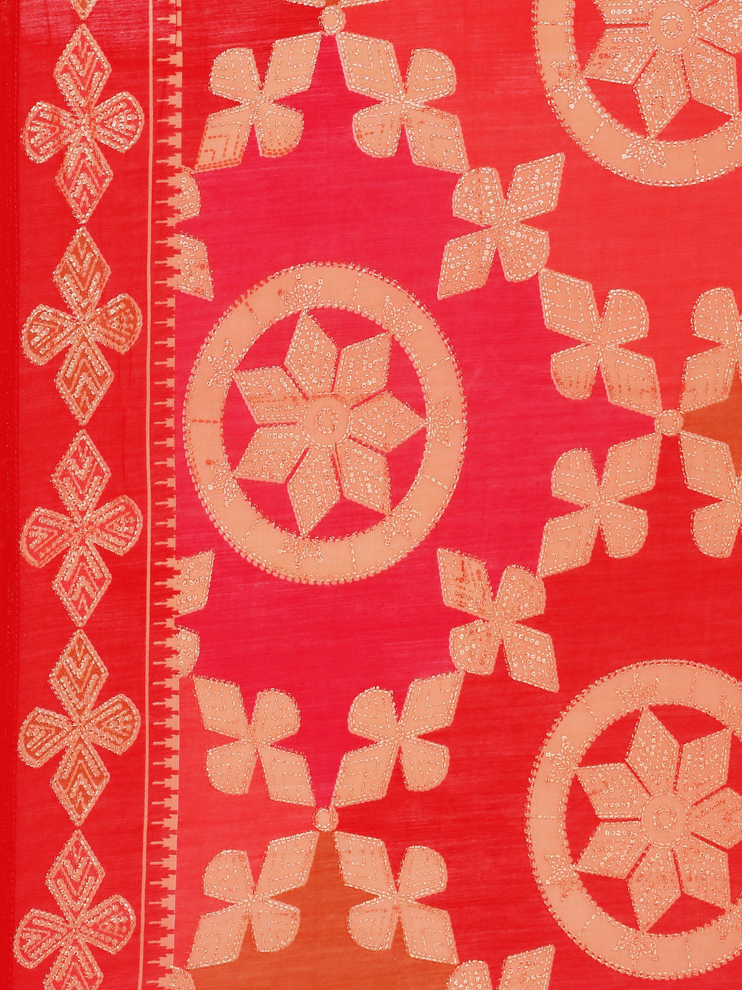 Neerus Red muslin solid suit set - detail view 4