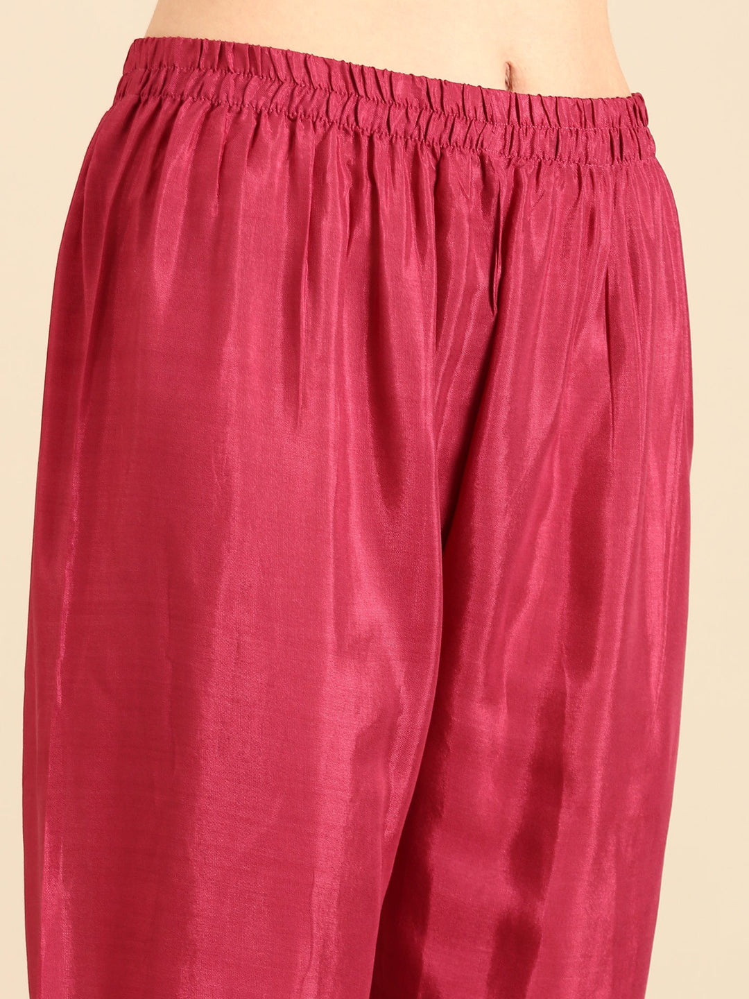 Neerus Pink muslin hand embroidered suit set - detail view 4