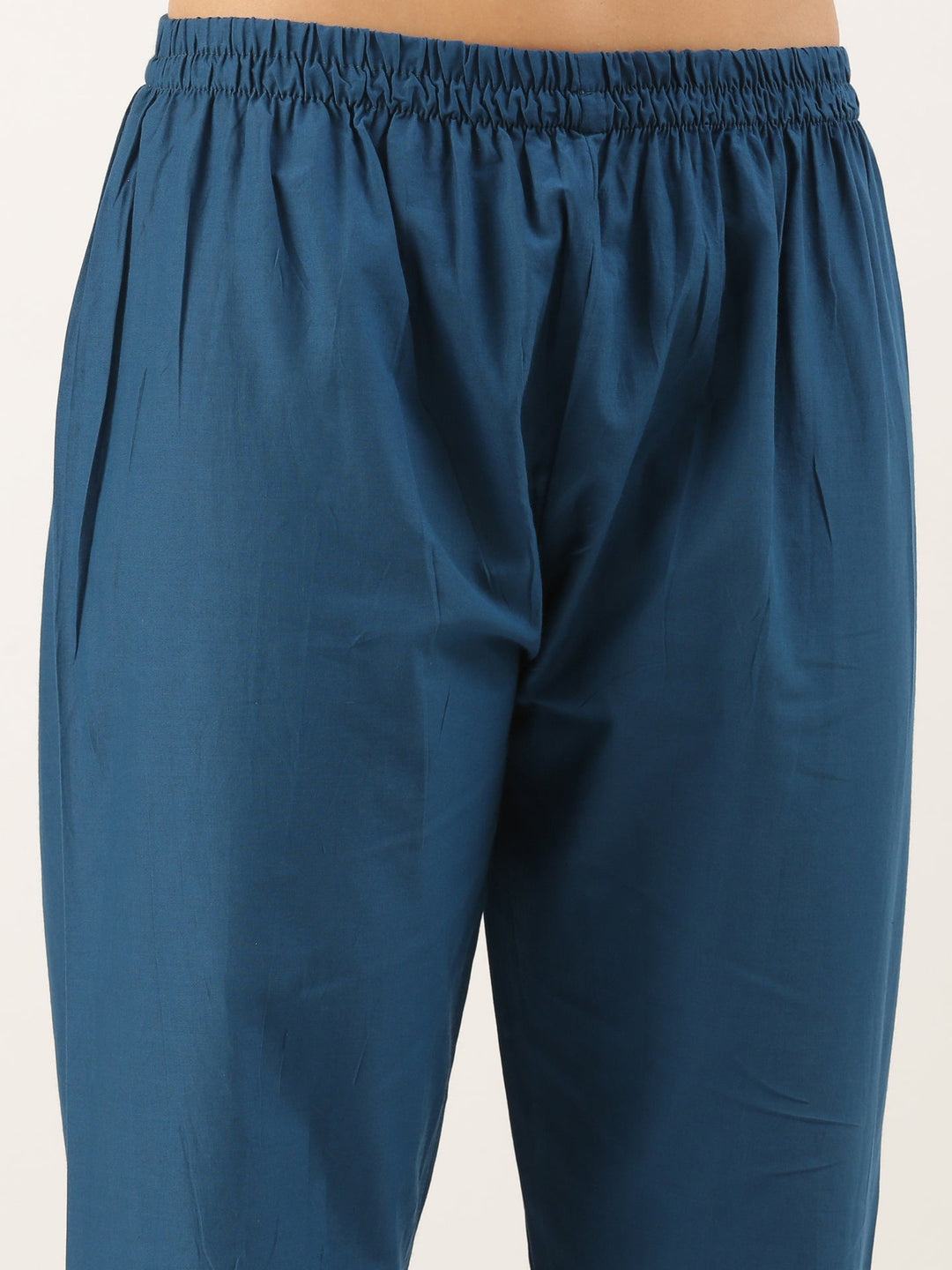Neerus Blue Rayon Embroidered Suit Set - detail view 3