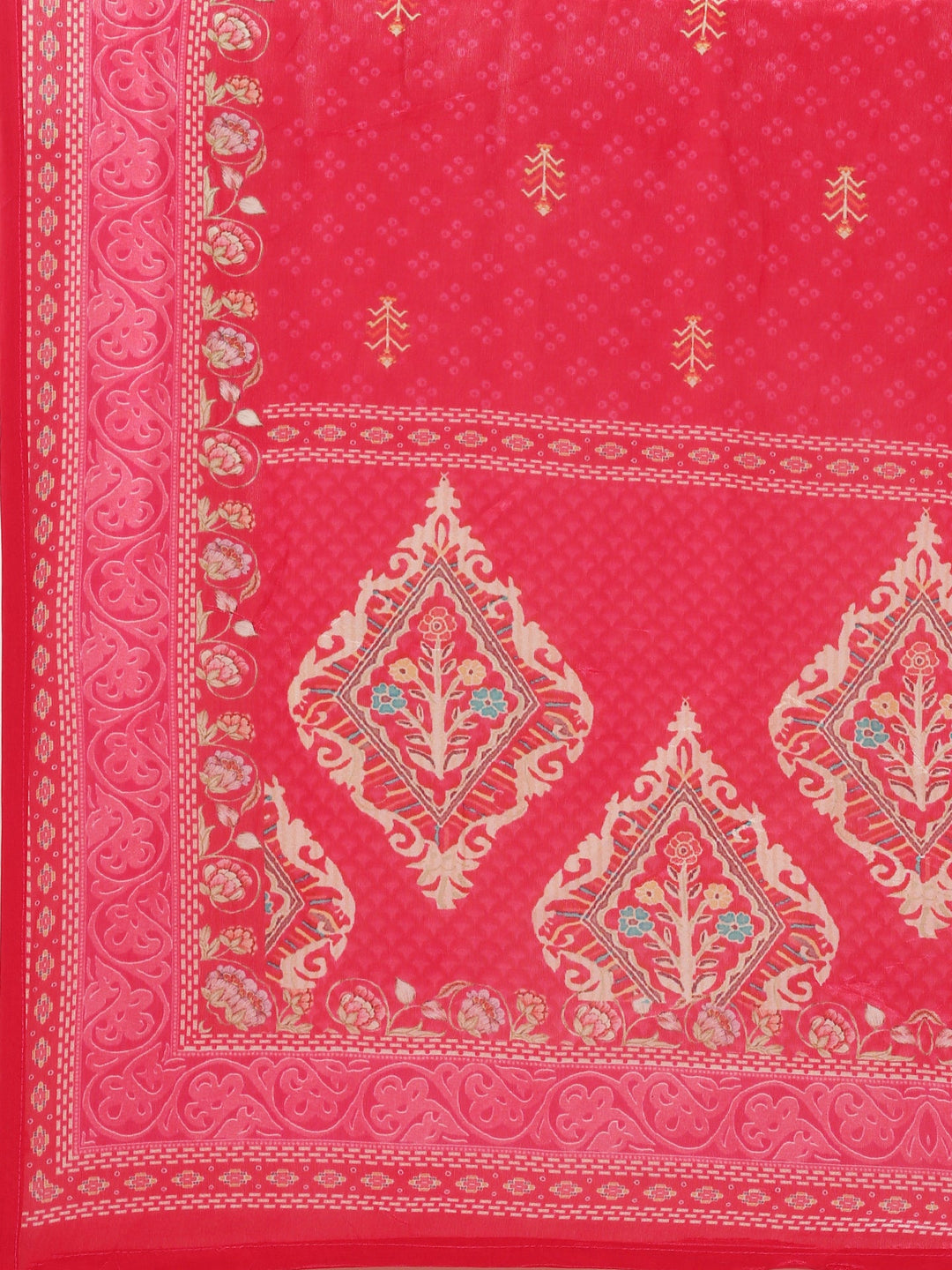 Neerus Pink crepe printed suit set - detail view 4