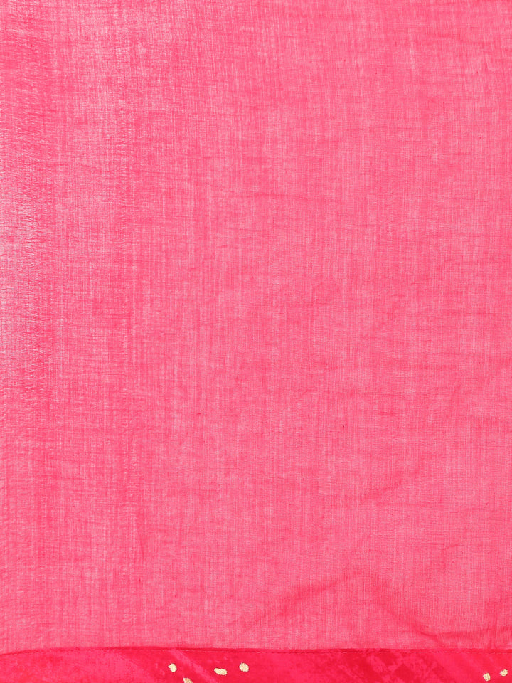 Neerus Pink muslin hand embroidered suit set - detail view 4