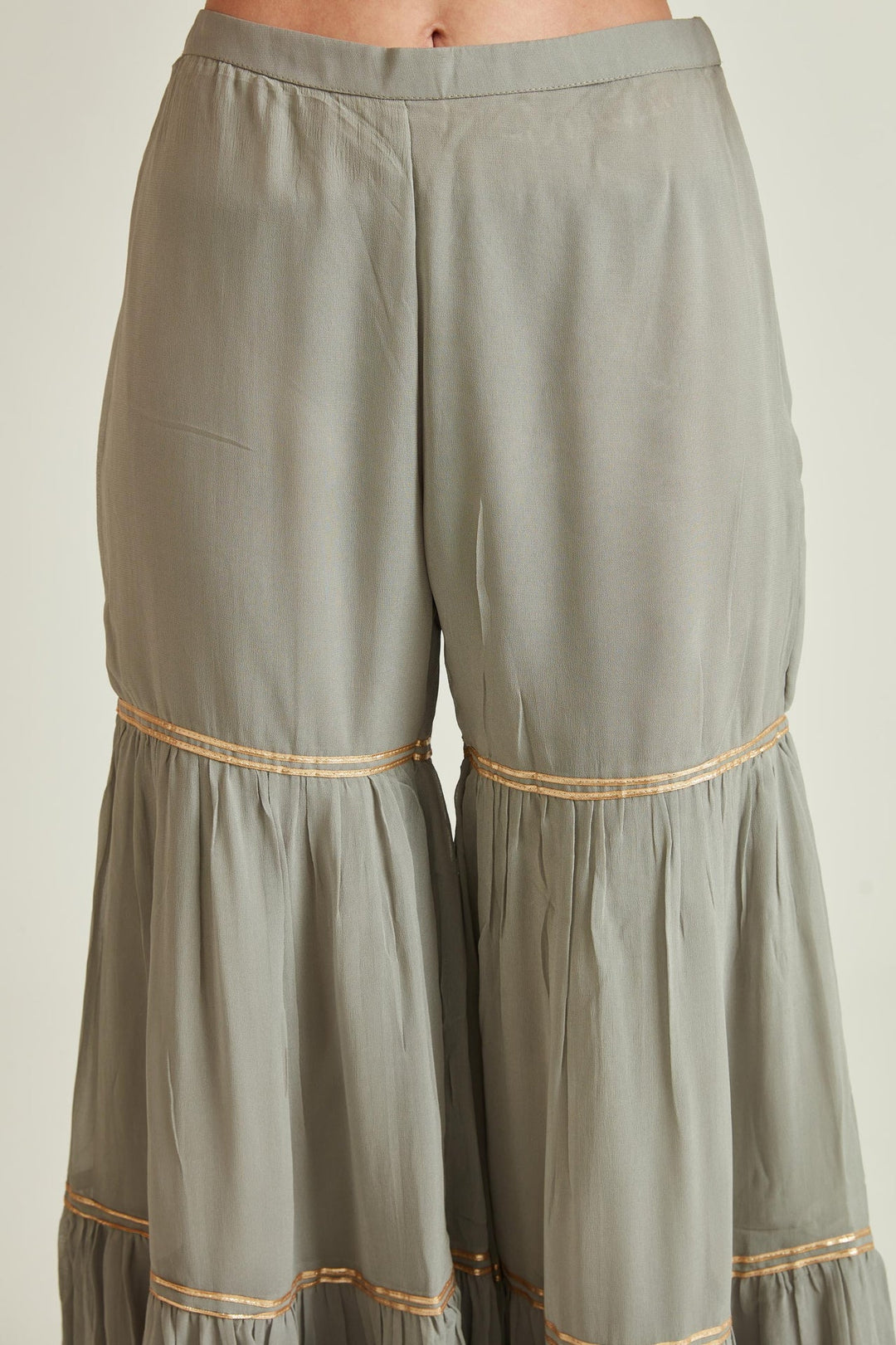 Neerus Pink Georgette Embroidered Kurta Set - detail view 1