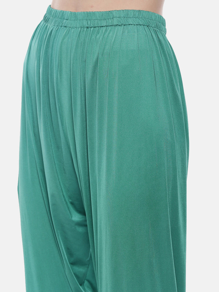 Neerus Green Georgette Embellished Anarkali Suit Set - detail view 5