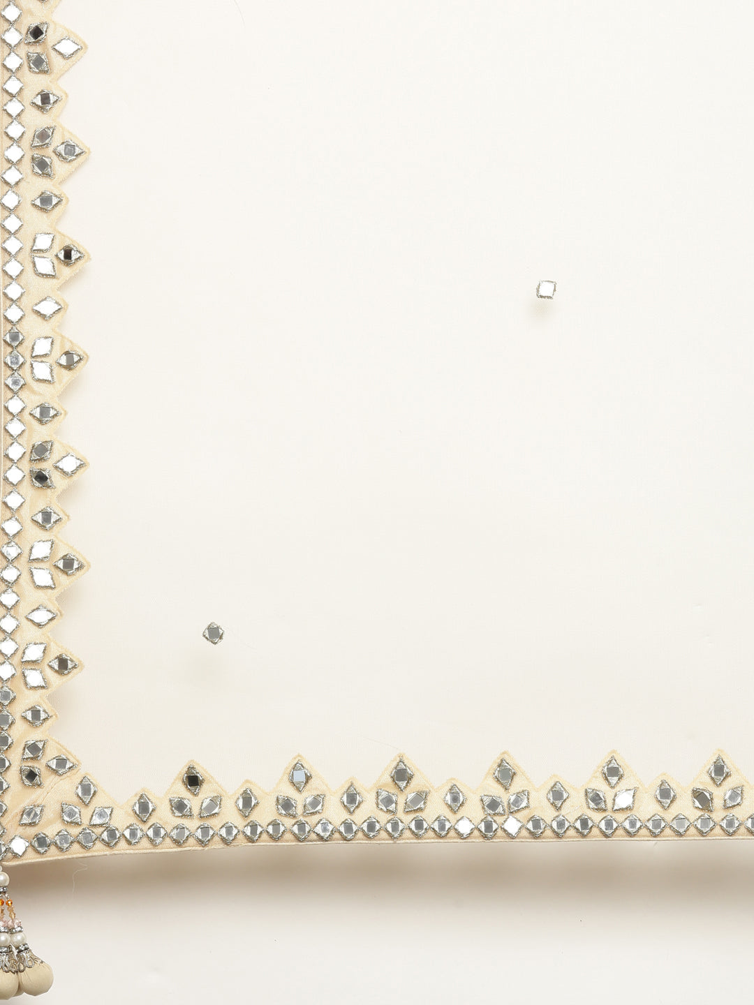 Neerus White net embellished lehenga ghagra set - back view