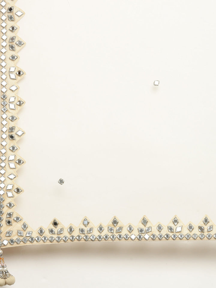 Neerus White net embellished lehenga ghagra set - back view