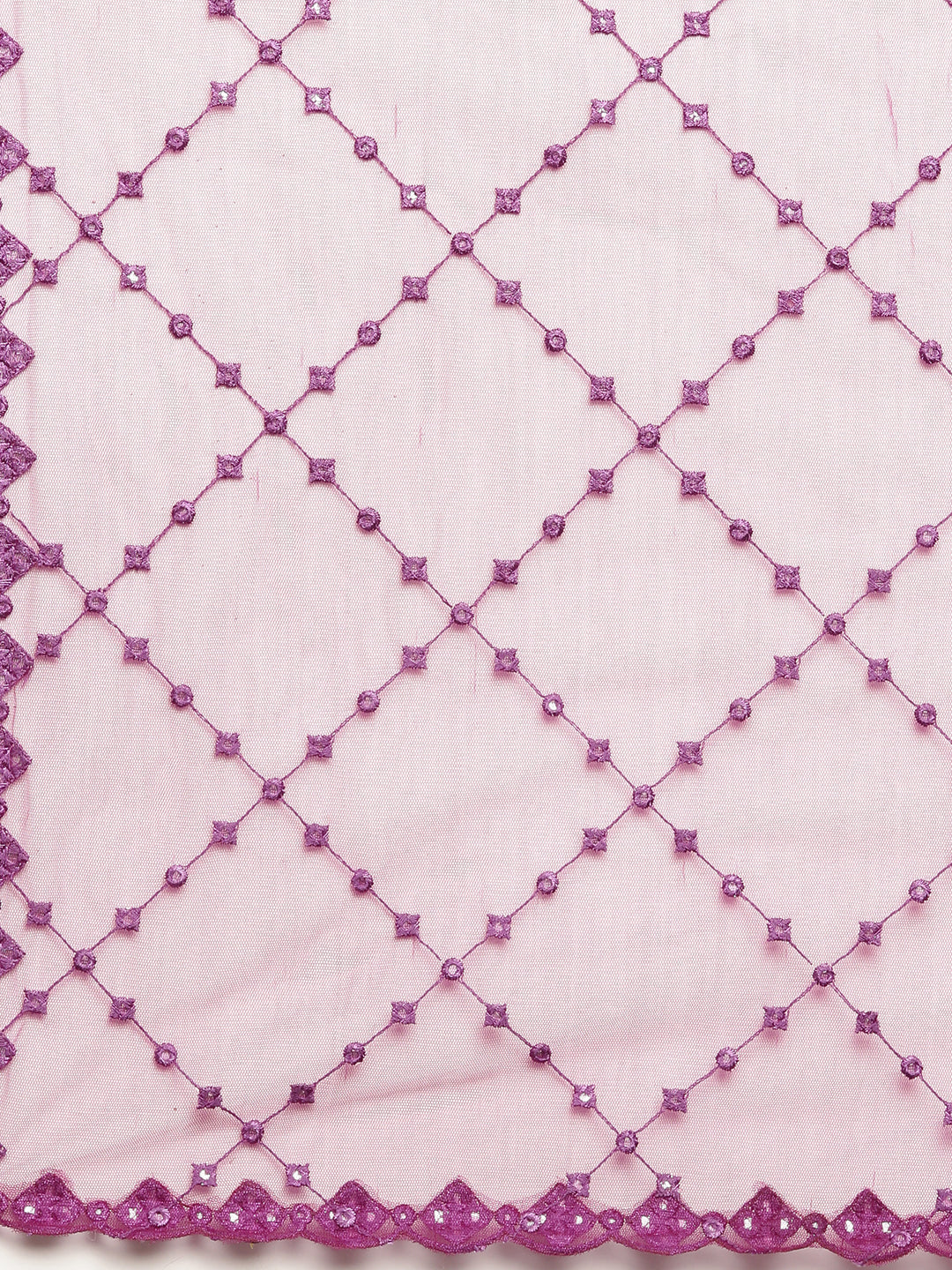 Neerus Maroon Chanderi Woven Lehenga Set - detail view 5