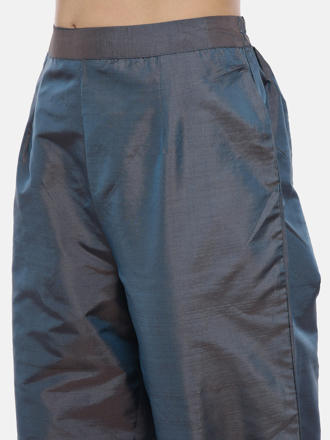 Neerus Green printed suit pant set - detail view 3