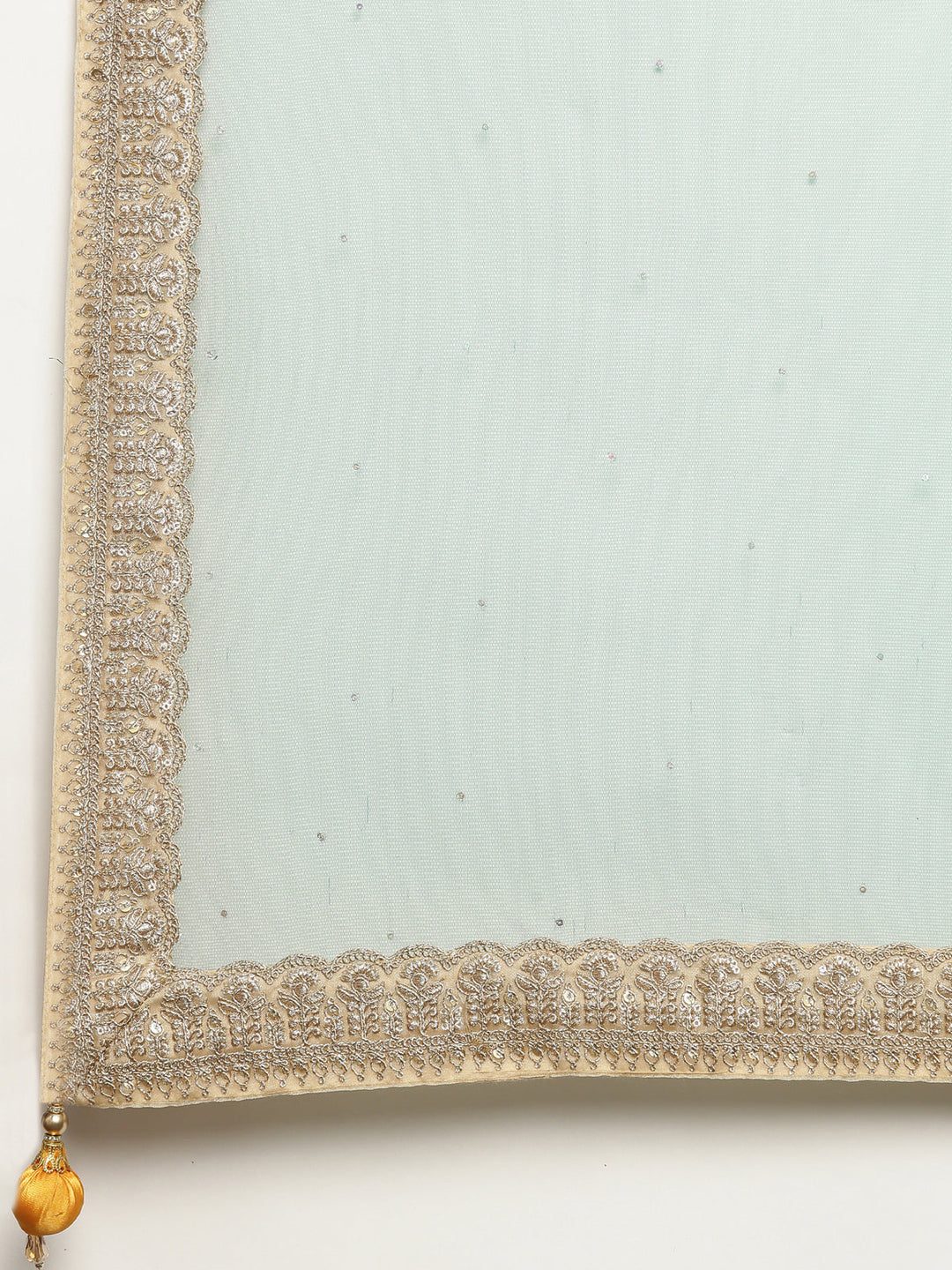 Neerus Yellow silk embellished lehenga set - detail view 1