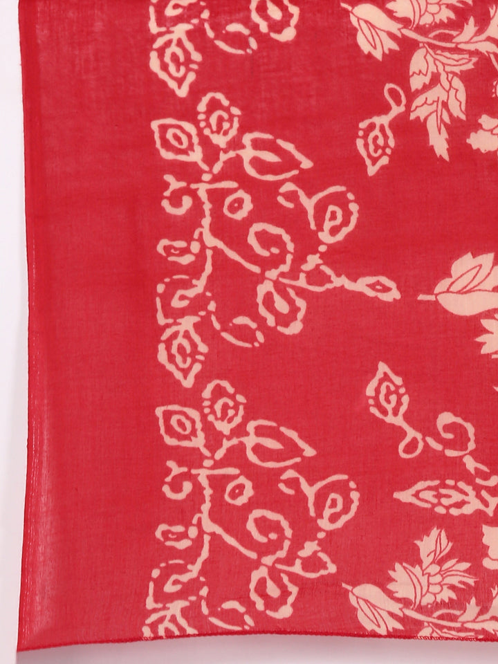 Neerus Pink silk digital printed suit set - detail view 4