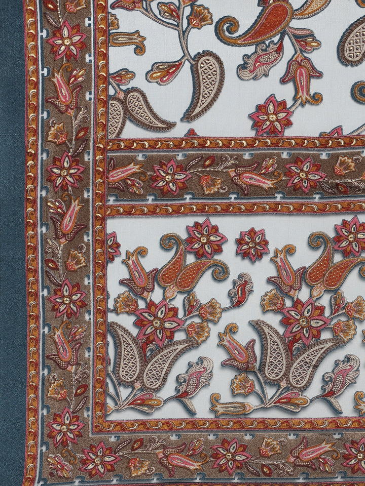 Peacock Modal Silk Three Piece Suit Set