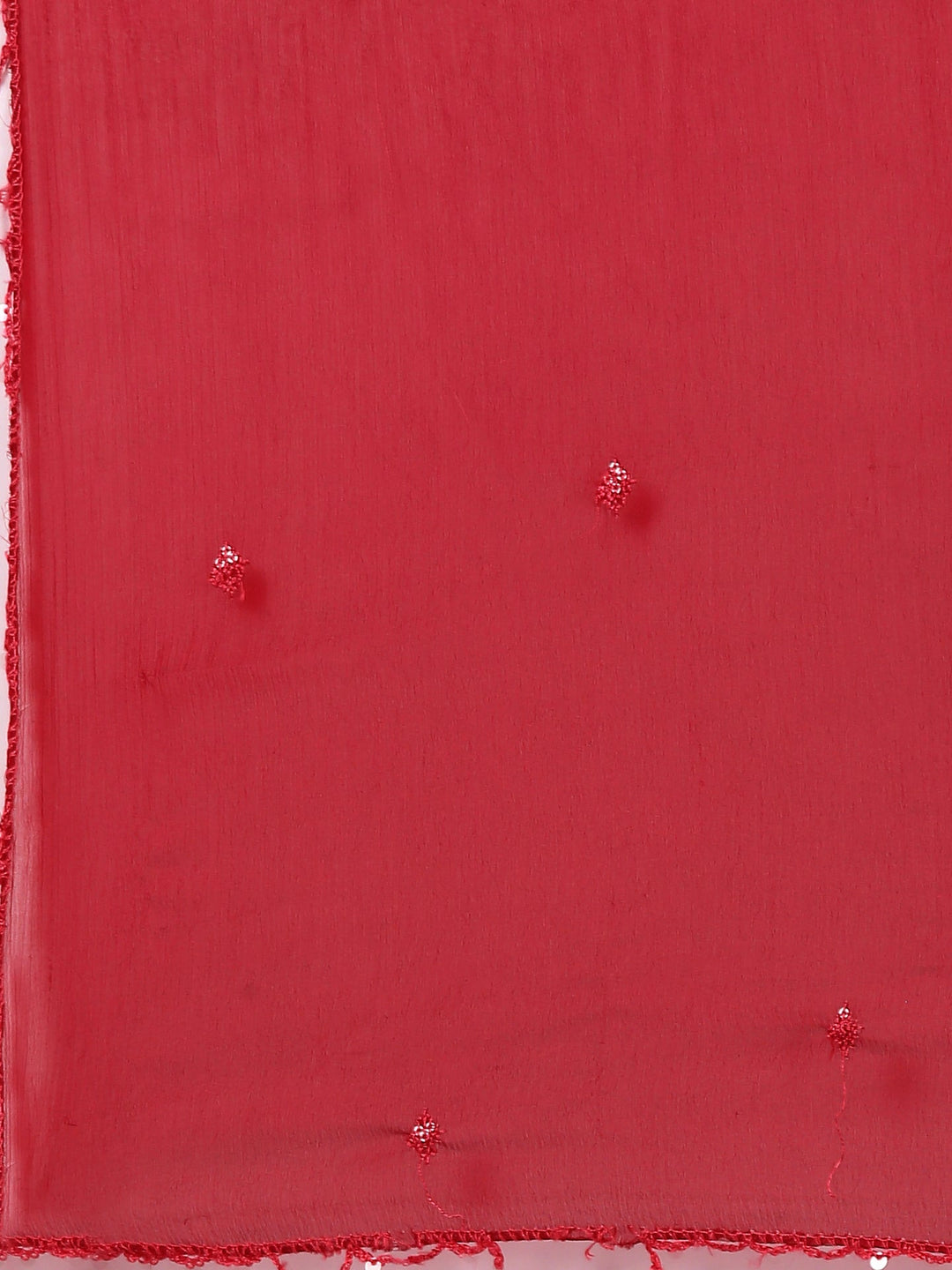 Neerus Maroon Chinon suit set - detail view 4