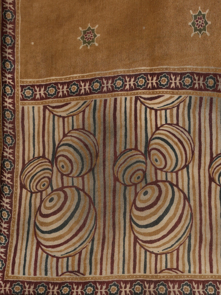 Grey Crepe Printed Three Piece Set