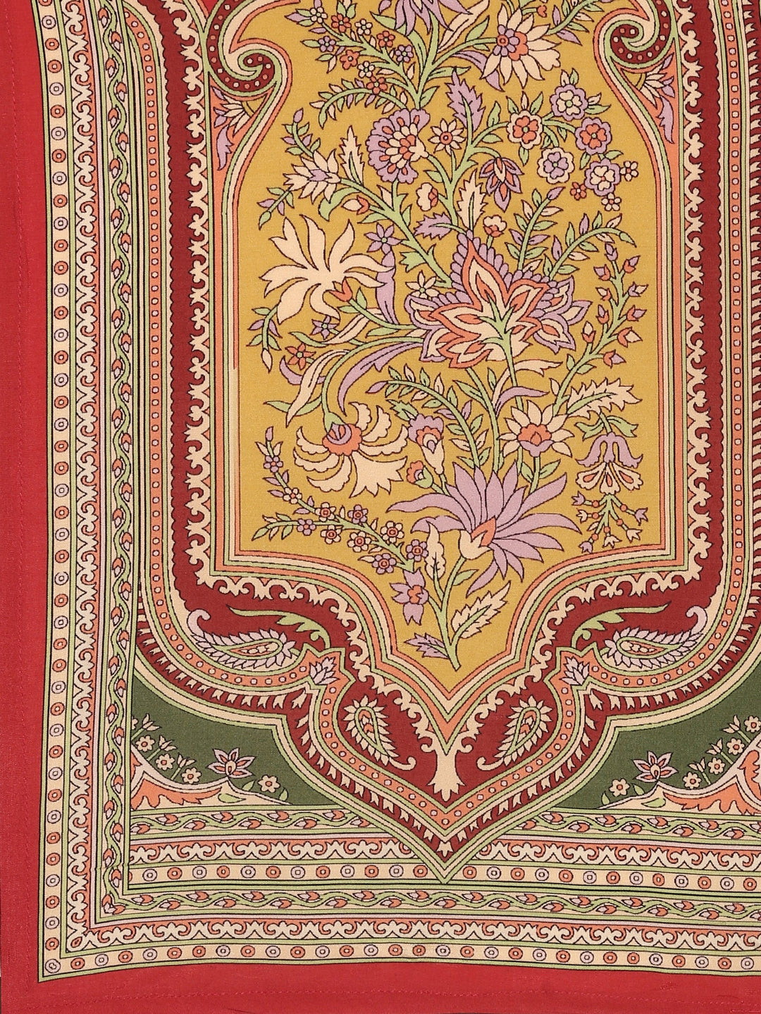 Neerus Beige crepe digital printed suit set - detail view 4