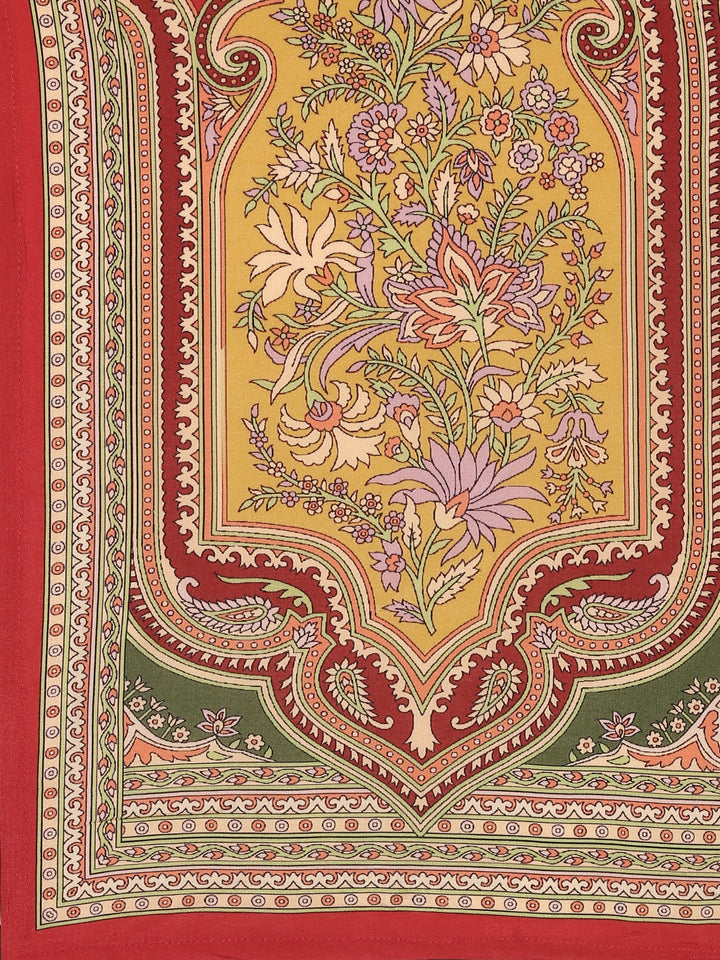 Neerus Beige crepe digital printed suit set - detail view 4
