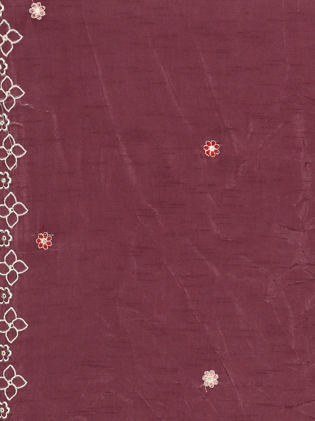 Neerus Maroon modal embellished suit set - detail view 5