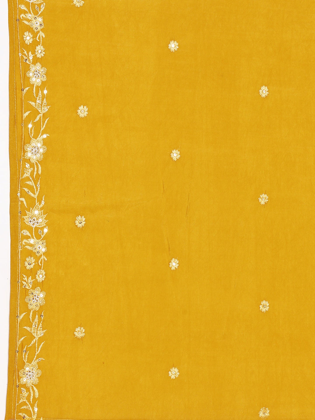 Neerus Yellow modal embroidered suit set - detail view 4