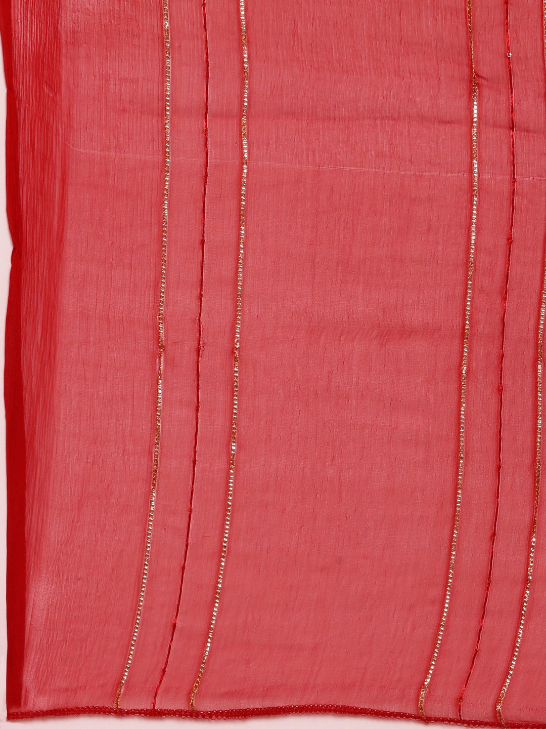 Neerus Orange Chinon Printed Suit Set - detail view 4