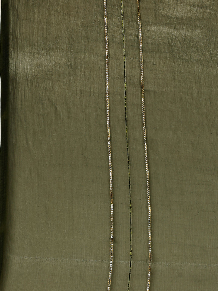 Olive Chinnon Printed Three Piece Set