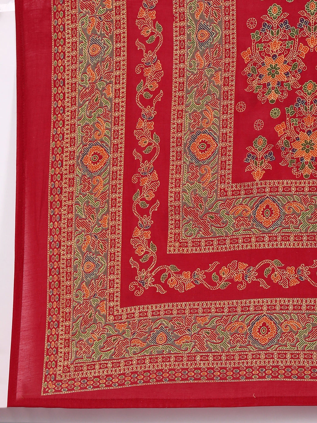 Neerus Maroon Silk Suit Set - detail view 4