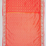 Rani Pink Ikat Silk Petite Point Embroidery Saree
